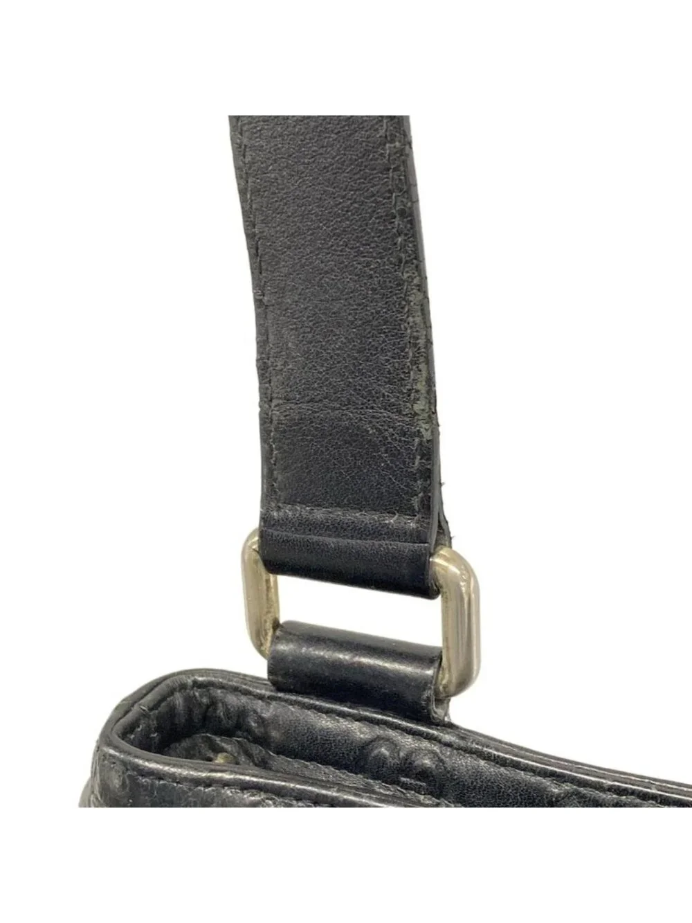 Gucci Shoulder Bag Guccissima Line Black Leather